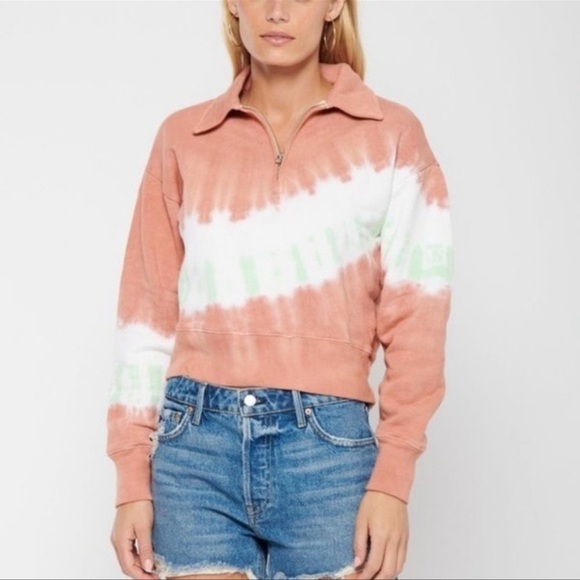 99. RE/DONE X Hanes 70s tie-dyed cotton-jersey sweatshirt - Picture 1 of 14